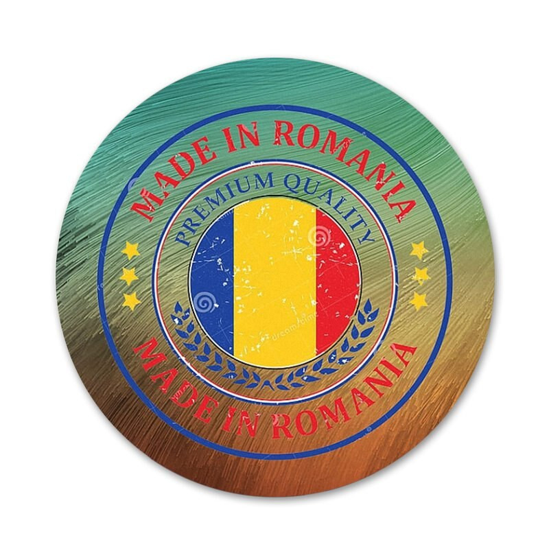 Rumeenia lipp ikoonid nööpnõelad märgi kaunistus prossid Metallist märgid riiete jaoks seljakoti kaunistus 58 mm