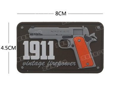 PVC Glue Drop Stampludus Costa ODA516 Punisher P40 WarHawk 1911 Vintage Firepower Patch Badge Acrilic Badges Epolet Patchs