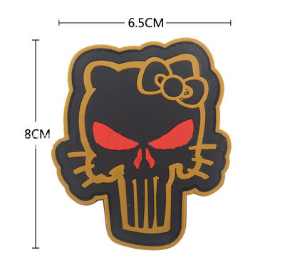 PVC Glue Drop Stampludus Costa ODA516 Punisher P40 WarHawk 1911 Vintage Firepower Patch Badge Acrilic Badges Epolet Patchs