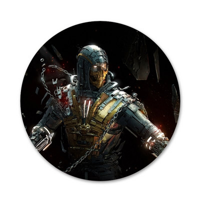 Mortal Kombat Icons Pins Διακοσμητικό σήμα Καρφίτσες Μεταλλικές κονκάρδες για διακόσμηση σακιδίων πλάτης 58mm