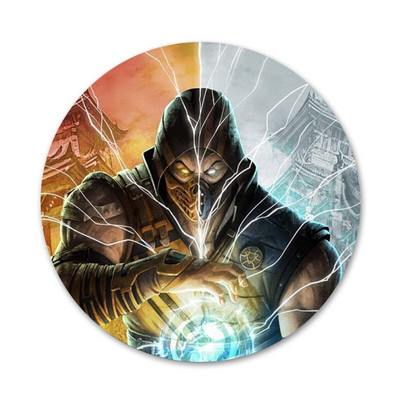 Mortal Kombat Icons Pins Διακοσμητικό σήμα Καρφίτσες Μεταλλικές κονκάρδες για διακόσμηση σακιδίων πλάτης 58mm