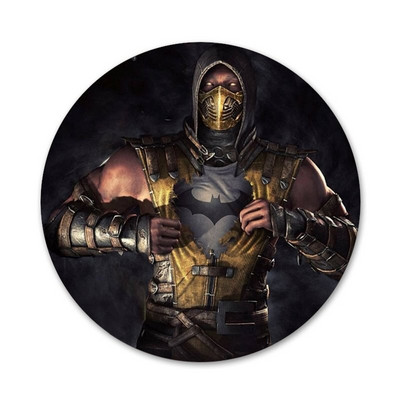 Mortal Kombat Icons Pins Διακοσμητικό σήμα Καρφίτσες Μεταλλικές κονκάρδες για διακόσμηση σακιδίων πλάτης 58mm