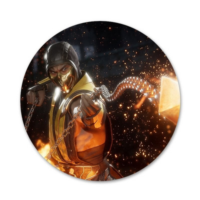 Mortal Kombat Icons Pins Διακοσμητικό σήμα Καρφίτσες Μεταλλικές κονκάρδες για διακόσμηση σακιδίων πλάτης 58mm