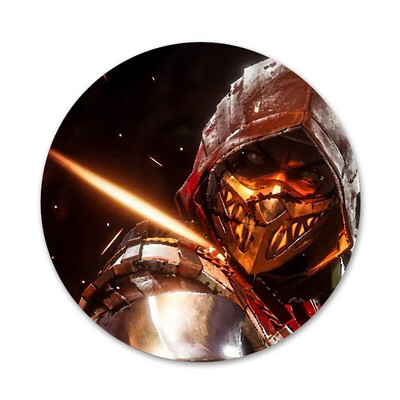 Mortal Kombat Icons Pins Διακοσμητικό σήμα Καρφίτσες Μεταλλικές κονκάρδες για διακόσμηση σακιδίων πλάτης 58mm