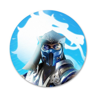 Mortal Kombat Icons Pins Διακοσμητικό σήμα Καρφίτσες Μεταλλικές κονκάρδες για διακόσμηση σακιδίων πλάτης 58mm