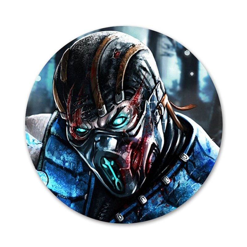 Mortal Kombat Icons Pins Διακοσμητικό σήμα Καρφίτσες Μεταλλικές κονκάρδες για διακόσμηση σακιδίων πλάτης 58mm