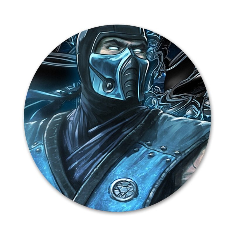Mortal Kombat Icons Pins Διακοσμητικό σήμα Καρφίτσες Μεταλλικές κονκάρδες για διακόσμηση σακιδίων πλάτης 58mm