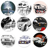 58 mm crtani inicijali d JDM Drift značka broš igla dodaci za odjeću ruksak ukras dar