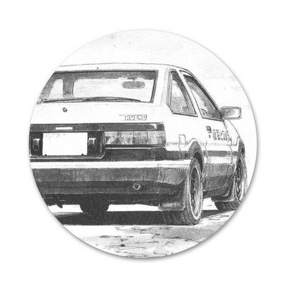 58 mm crtani inicijali d JDM Drift značka broš igla dodaci za odjeću ruksak ukras dar