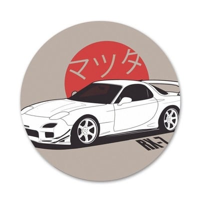 58 mm crtani inicijali d JDM Drift značka broš igla dodaci za odjeću ruksak ukras dar