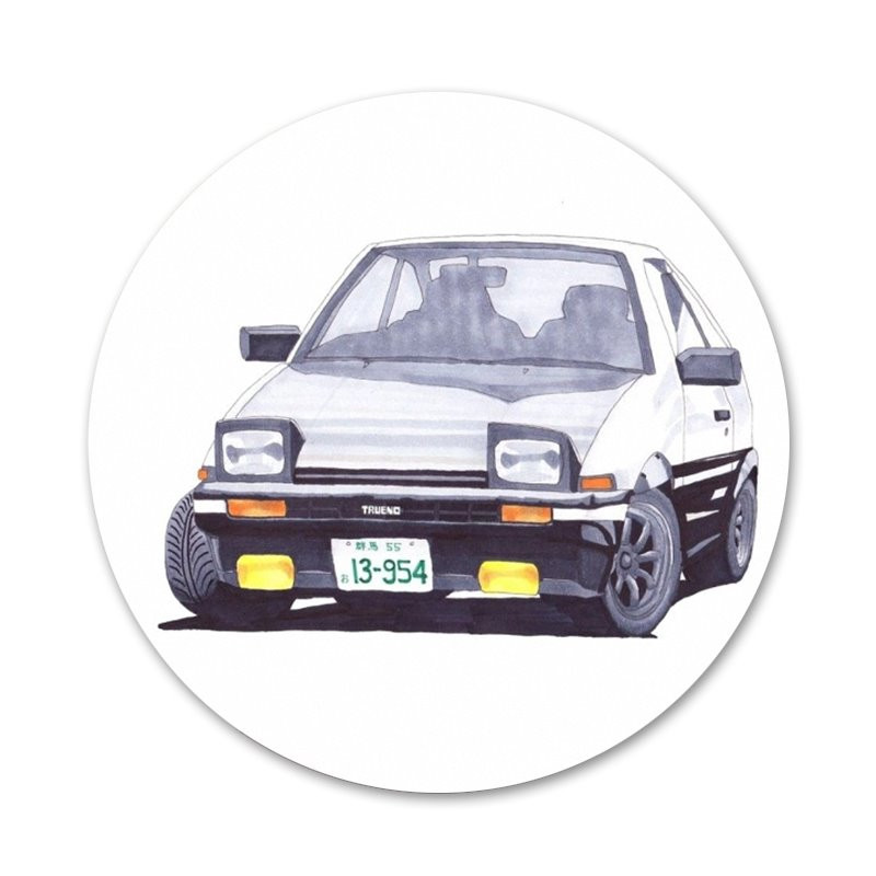 58 mm crtani inicijali d JDM Drift značka broš igla dodaci za odjeću ruksak ukras dar