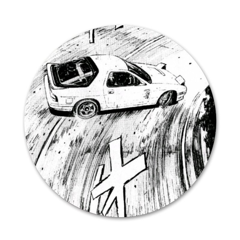 58 mm crtani inicijali d JDM Drift značka broš igla dodaci za odjeću ruksak ukras dar