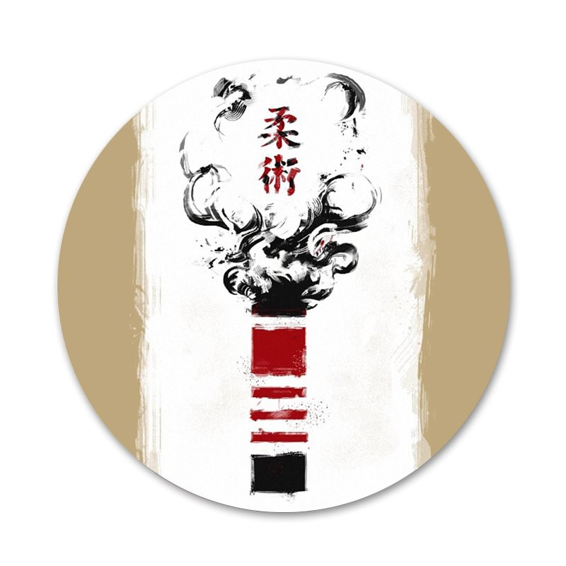 58 mm Judo Jiu Jitsu Ikone Igle Dekoracija znački Broševi Metalne značke za odjeću Dekoracija ruksaka