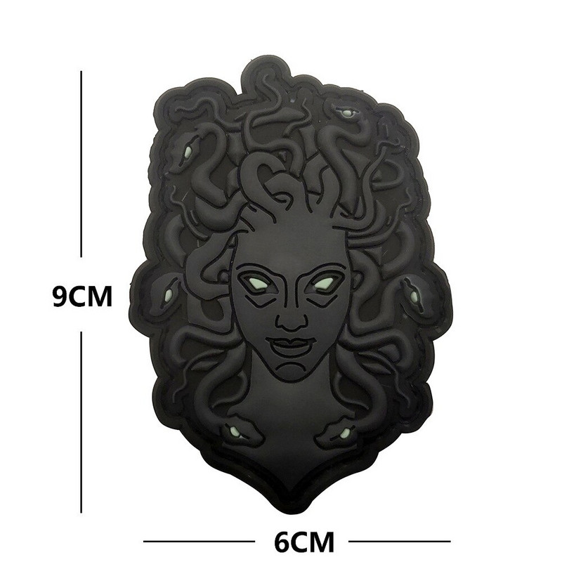 Svjetleći PVC flaster Baphomet Ovčja glava Vrag Drevoegipatska mitologija Anubis Gorgona Meduza Indija Boginja Kali Bedž