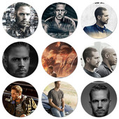 Brzi i žestoki Paul Walker Ikone Igle Dekoracija znački Broševi Metalne značke za odjeću Dekoracija ruksaka 58 mm