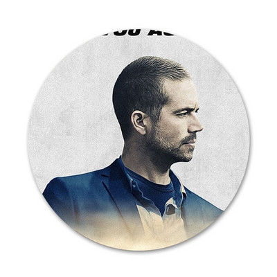 Brzi i žestoki Paul Walker Ikone Igle Dekoracija znački Broševi Metalne značke za odjeću Dekoracija ruksaka 58 mm