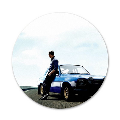 Brzi i žestoki Paul Walker Ikone Igle Dekoracija znački Broševi Metalne značke za odjeću Dekoracija ruksaka 58 mm