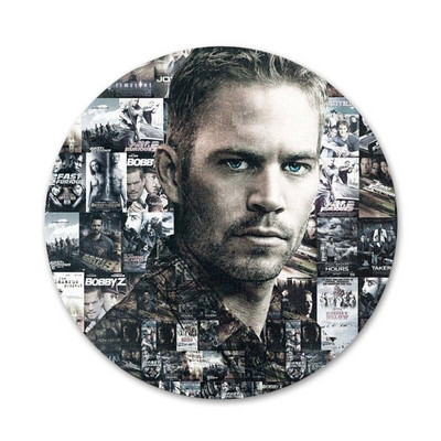 Brzi i žestoki Paul Walker Ikone Igle Dekoracija znački Broševi Metalne značke za odjeću Dekoracija ruksaka 58 mm