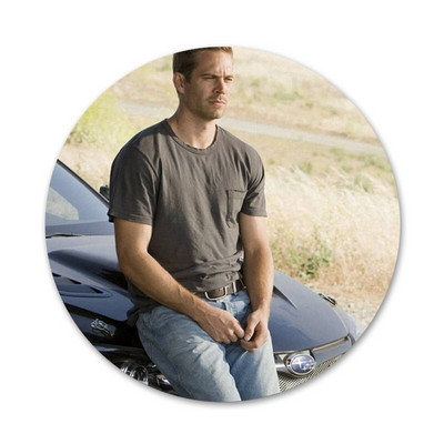 Brzi i žestoki Paul Walker Ikone Igle Dekoracija znački Broševi Metalne značke za odjeću Dekoracija ruksaka 58 mm