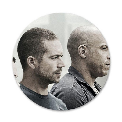 Brzi i žestoki Paul Walker Ikone Igle Dekoracija znački Broševi Metalne značke za odjeću Dekoracija ruksaka 58 mm