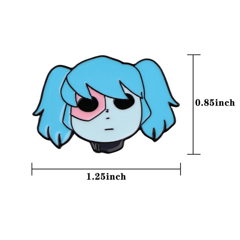 DB935 Horrible Game Sally Face Pin pentru rucsac Ace emailate Insigne Kawaii Pe îmbrăcăminte Icoane Anime Insigne metalice Bijuterii