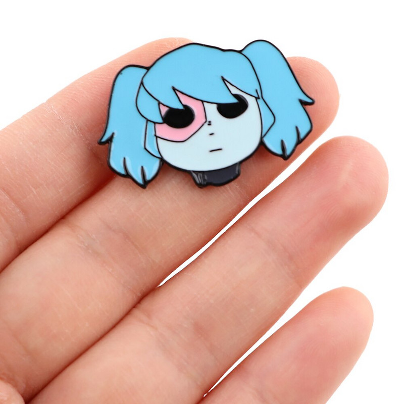 DB935 Horrible Game Sally Face Pin pentru rucsac Ace emailate Insigne Kawaii Pe îmbrăcăminte Icoane Anime Insigne metalice Bijuterii