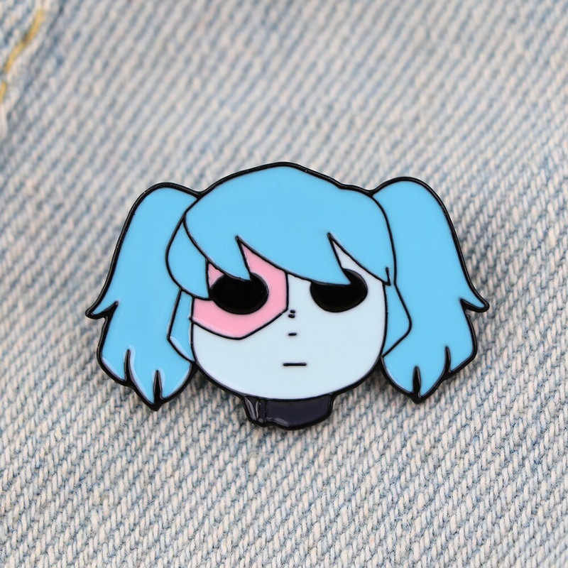 DB935 Horrible Game Sally Face Pin pentru rucsac Ace emailate Insigne Kawaii Pe îmbrăcăminte Icoane Anime Insigne metalice Bijuterii