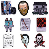 D3013 Homegaga Horor Filmovi Metalni broš Ovratnik Broševi Traperice Košulja Ručna torbica Značka na iglama za ruksak 1 kom