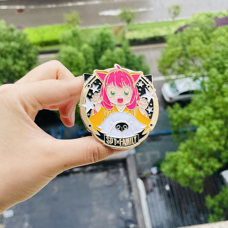 C3179 Anime SPY X FAMILY Καρφίτσα με σμάλτο TwilightYor Forger Anya Forger Μεταλλικό σήμα Κουμπί καρφίτσα Ρούχα Διακόσμηση Cosplay Δώρο
