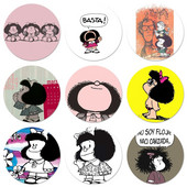 58 mm Mafalda ženklelio sagės smeigtukai Drabužių priedai Kuprinės dekoravimo dovana