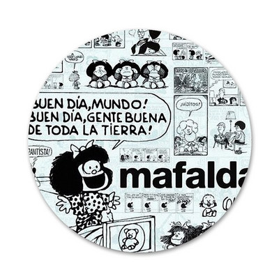 58 mm Mafalda ženklelio sagės smeigtukai Drabužių priedai Kuprinės dekoravimo dovana