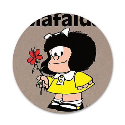 58 mm Mafalda ženklelio sagės smeigtukai Drabužių priedai Kuprinės dekoravimo dovana