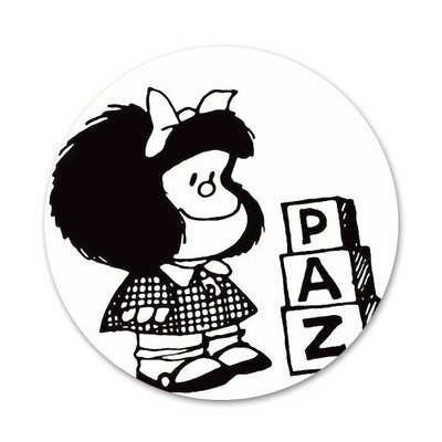 58 mm Mafalda ženklelio sagės smeigtukai Drabužių priedai Kuprinės dekoravimo dovana