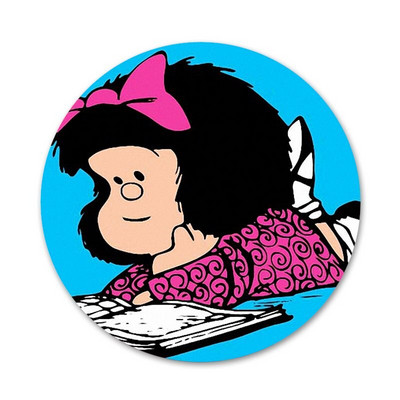 58 mm Mafalda ženklelio sagės smeigtukai Drabužių priedai Kuprinės dekoravimo dovana