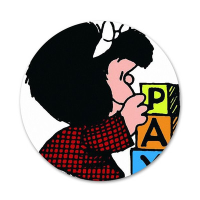 58 mm Mafalda ženklelio sagės smeigtukai Drabužių priedai Kuprinės dekoravimo dovana