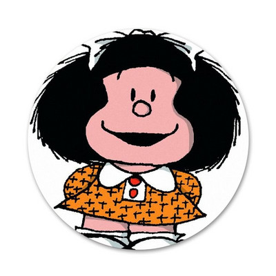 58 mm Mafalda ženklelio sagės smeigtukai Drabužių priedai Kuprinės dekoravimo dovana