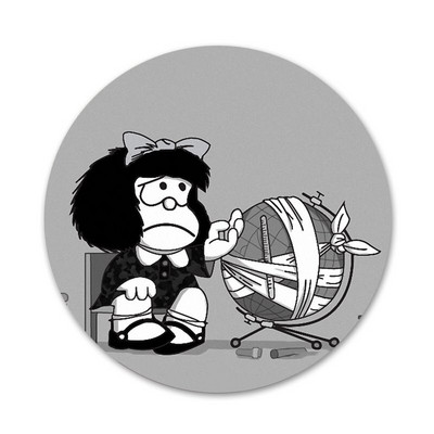 58 mm Mafalda ženklelio sagės smeigtukai Drabužių priedai Kuprinės dekoravimo dovana