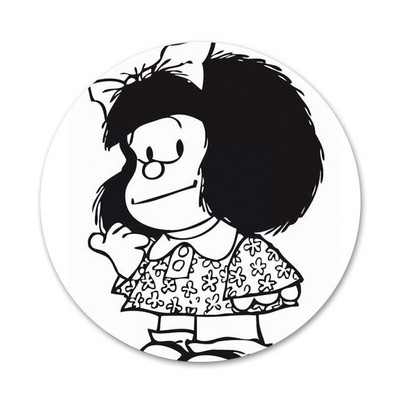 58 mm Mafalda ženklelio sagės smeigtukai Drabužių priedai Kuprinės dekoravimo dovana