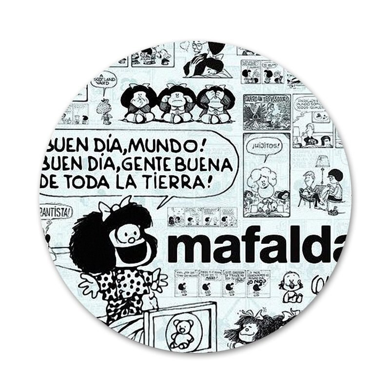 58 mm Mafalda ženklelio sagės smeigtukai Drabužių priedai Kuprinės dekoravimo dovana