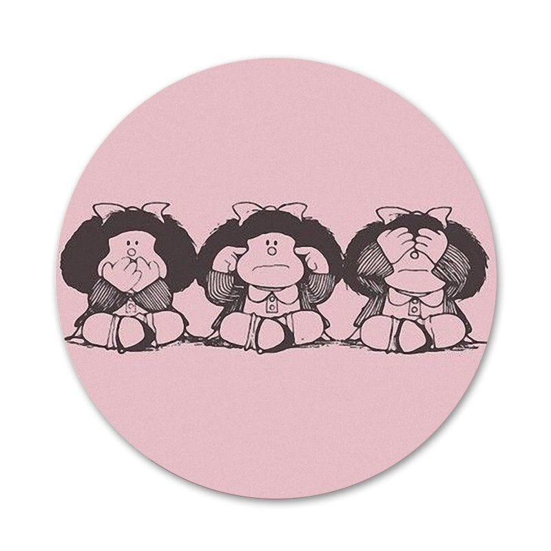 58 mm Mafalda ženklelio sagės smeigtukai Drabužių priedai Kuprinės dekoravimo dovana