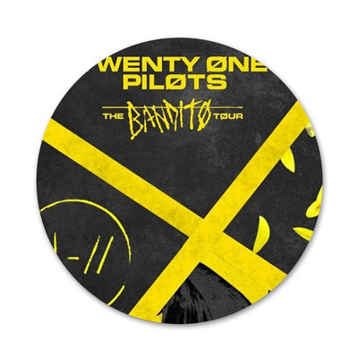 58mm HyrCase Twenty One Pilots 21 Pilots Icons Καρφίτσες Διακοσμητικό σήμα Καρφίτσες Μεταλλικές κονκάρδες για διακόσμηση σακιδίου πλάτης