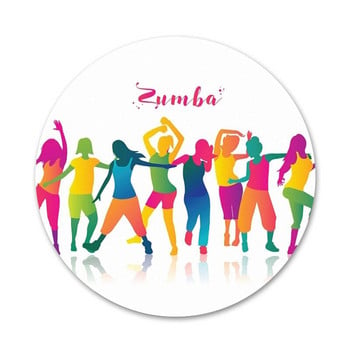 Zumba Dance Fitness Icons Pins Декорация на значки Брошки Метални значки за дрехи Декорация на раница 58 mm