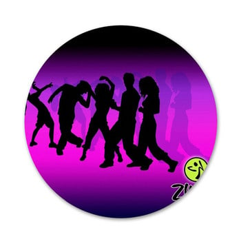 Zumba Dance Fitness Icons Pins Декорация на значки Брошки Метални значки за дрехи Декорация на раница 58 mm