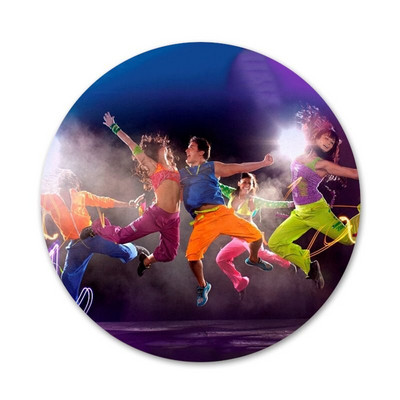 Zumba Dance Fitness Ikoonid Nõelad Märgikaunistus Prossid Metallist rinnamärgid Riiete jaoks Seljakoti kaunistus 58mm