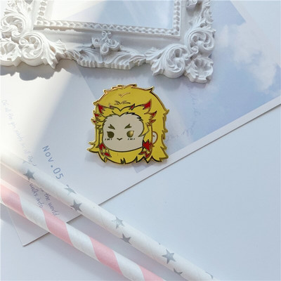 AD1675 Demon Slayer Kawaii Enamel Pin Kimetsu No Yaiba Καρφίτσες για σακίδια κονκάρδες Καρφίτσα σε ρούχα Αξεσουάρ Anime Δώρο