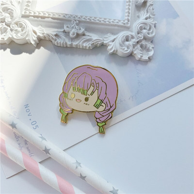 AD1675 Demon Slayer Kawaii Enamel Pin Kimetsu No Yaiba Καρφίτσες για σακίδια κονκάρδες Καρφίτσα σε ρούχα Αξεσουάρ Anime Δώρο