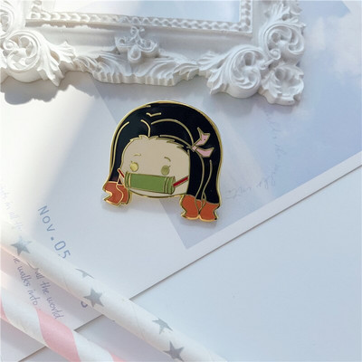 AD1675 Demon Slayer Kawaii Enamel Pin Kimetsu No Yaiba Καρφίτσες για σακίδια κονκάρδες Καρφίτσα σε ρούχα Αξεσουάρ Anime Δώρο