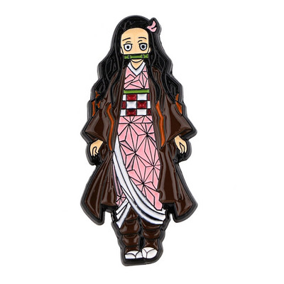 AD1675 Demon Slayer Kawaii Enamel Pin Kimetsu No Yaiba Καρφίτσες για σακίδια κονκάρδες Καρφίτσα σε ρούχα Αξεσουάρ Anime Δώρο