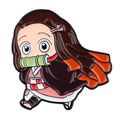 AD1675 Demon Slayer Kawaii Enamel Pin Kimetsu No Yaiba Καρφίτσες για σακίδια κονκάρδες Καρφίτσα σε ρούχα Αξεσουάρ Anime Δώρο