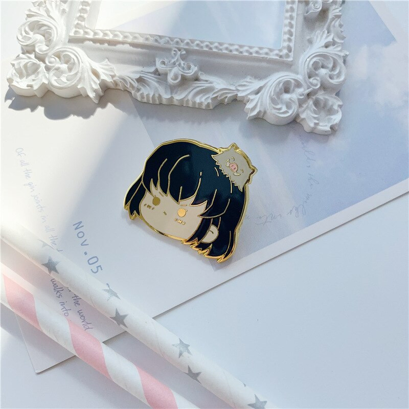 AD1675 Demon Slayer Kawaii Enamel Pin Kimetsu No Yaiba Καρφίτσες για σακίδια κονκάρδες Καρφίτσα σε ρούχα Αξεσουάρ Anime Δώρο